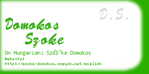 domokos szoke business card